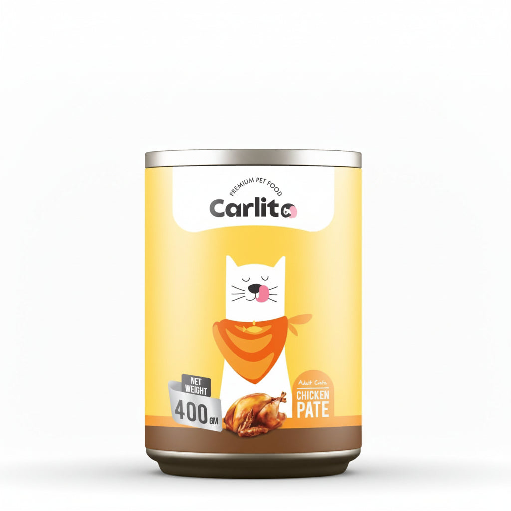 Carlito Chicken Pate Wet Cat Food for Adult Cats, 400 grams