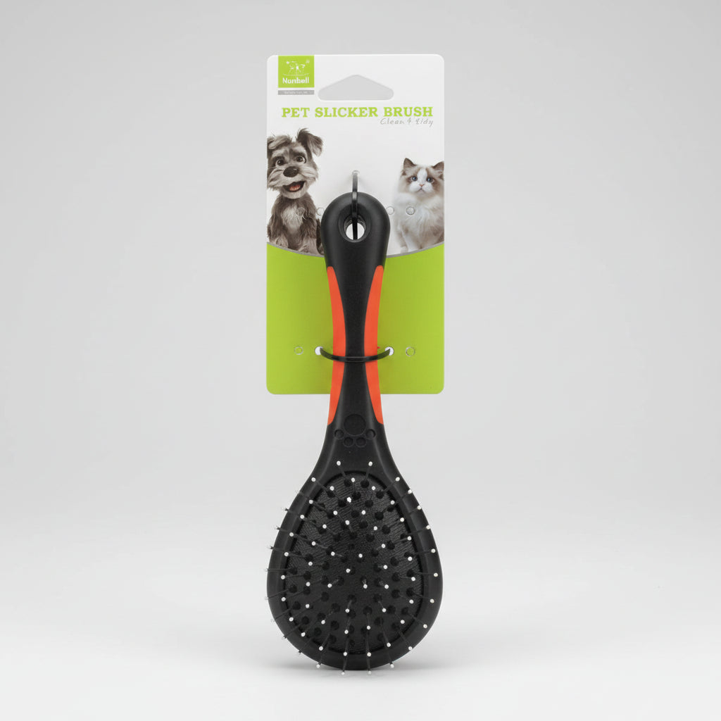 Nunbell Soft Pet Brush – Black and Red