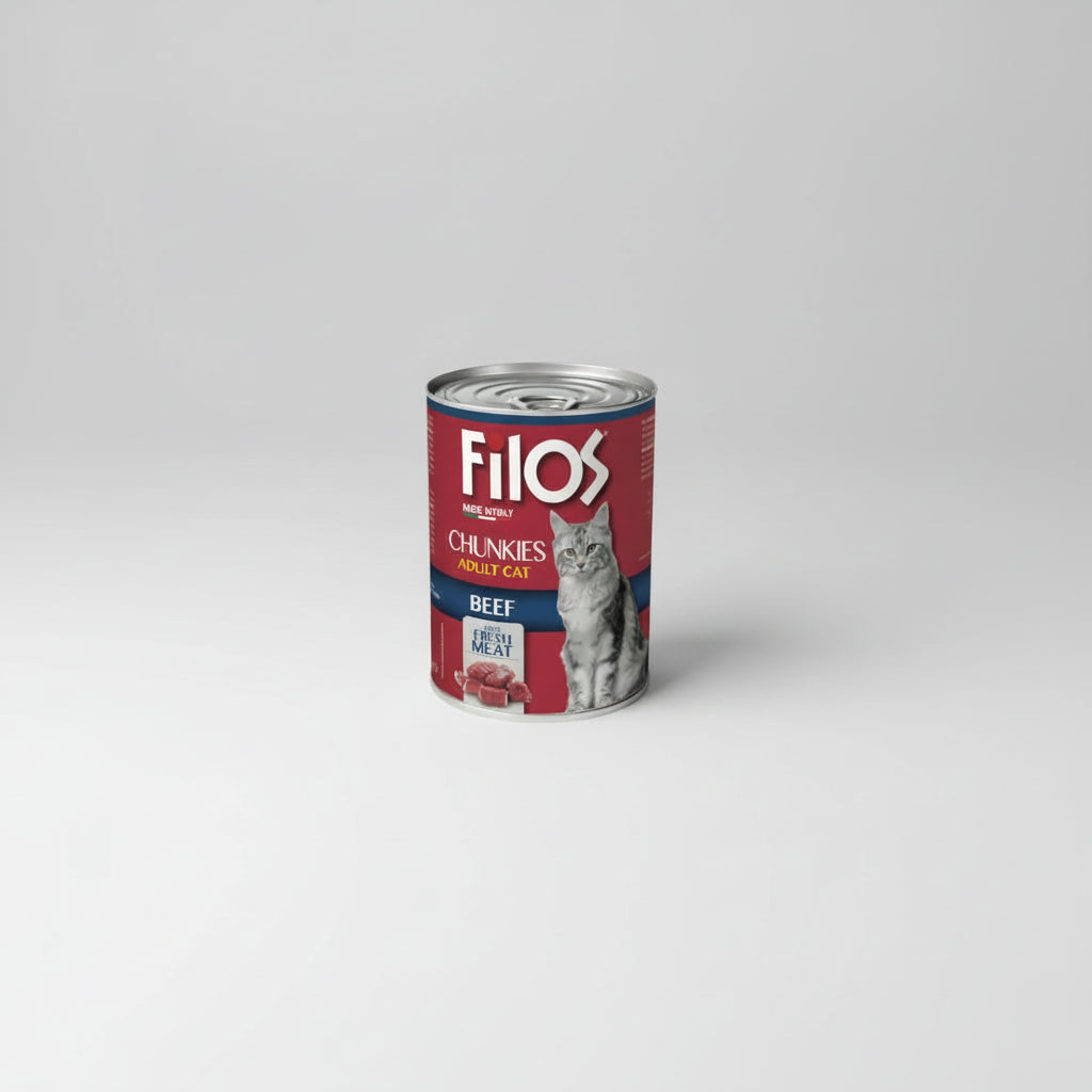 Filos Chunks with Beef - wet cat food 405g