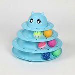 3-Tier Tower of Tracks: Interactive Cat Toy with Spinning Jingle Balls