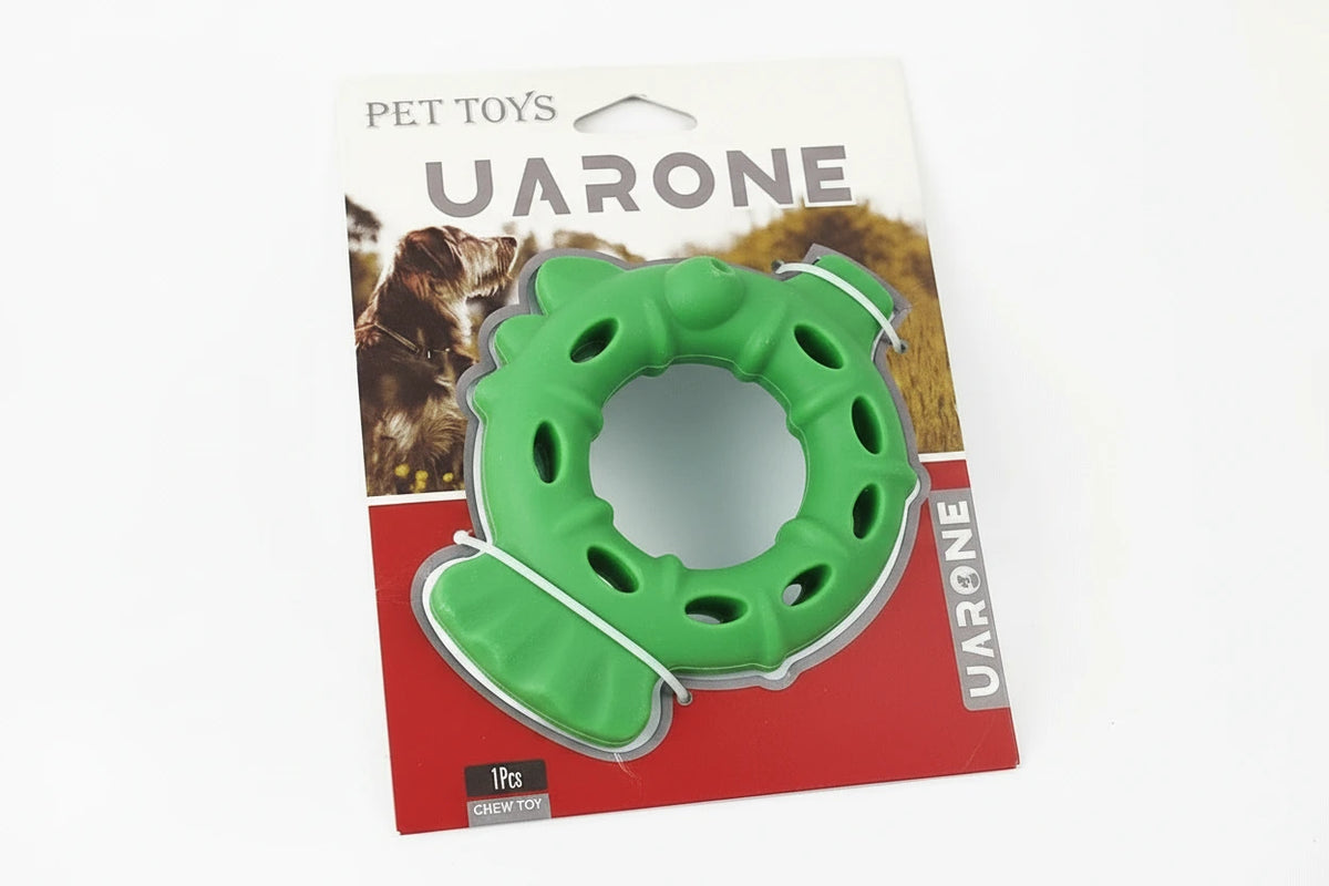 Durable Natural Rubber Dental Toy with Cotton Rope