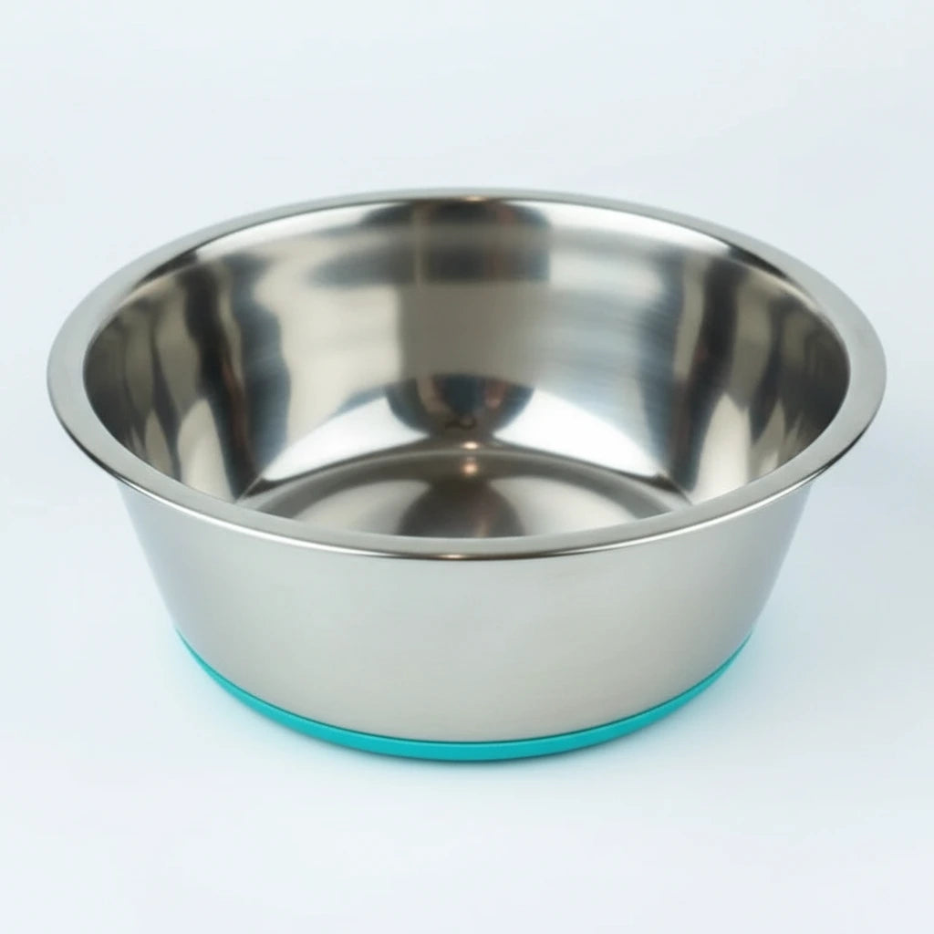Nunbell Premium Stainless Steel Pet Bowl – Durable Anti-Skid Feeding Dish for Cats and Small Dogs (Small Size)