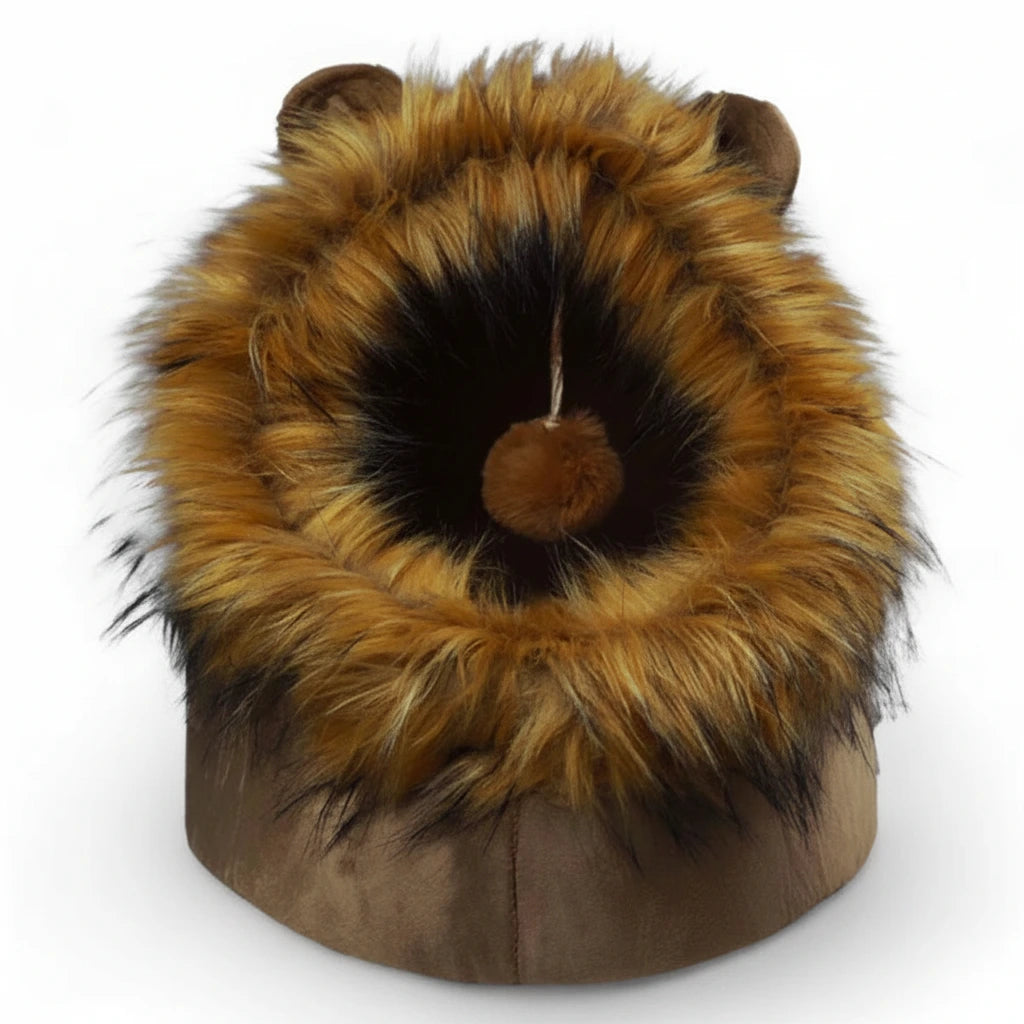 Royal Lion-Inspired Cozy Cat Cave