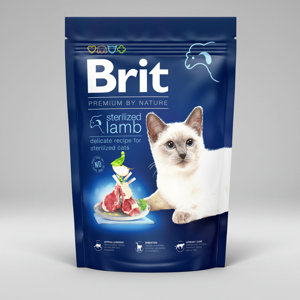 Brit lamb Sterlised Cat dry food Adult 300 gm