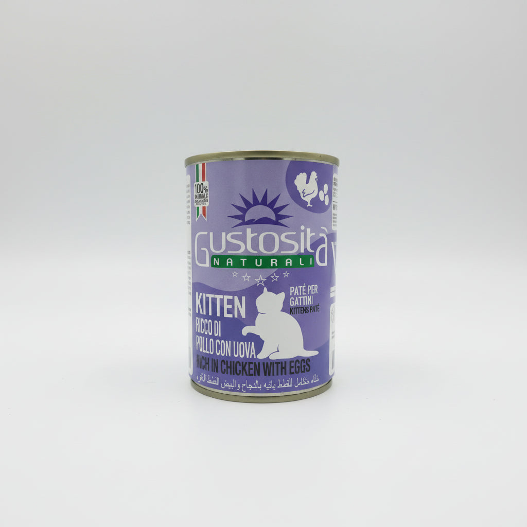 Gustosita Naturali Kitten Pate Chicken with eggs 400 gm