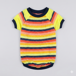 "Summer Joy" Multi-Color Striped Pet T-Shirt