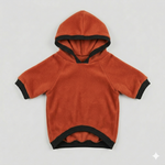 Classic Brown Melange Pet Hoodie Size 10