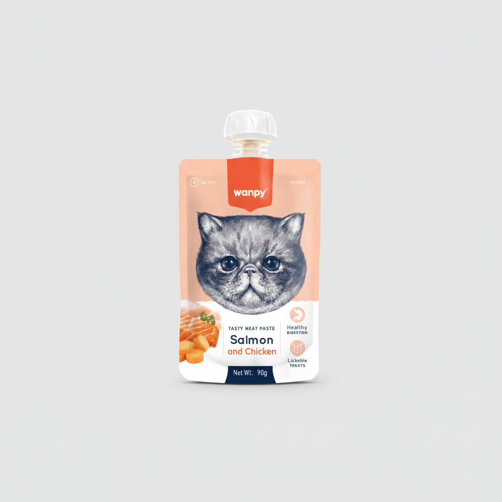 Wanpy Cat Meat Paste With Fresh Salmon Chicken 90 g