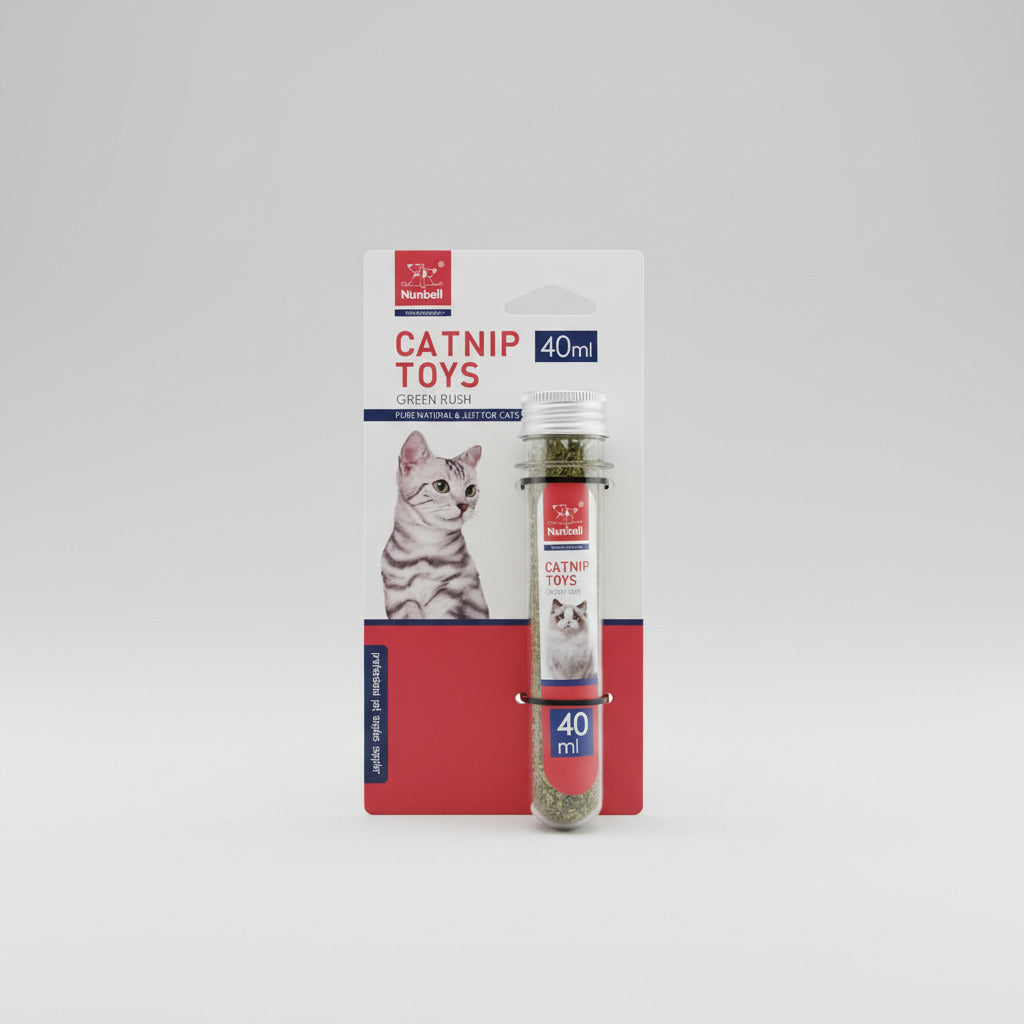 Nunbell Natural Dried Catnip - Green Rush Series (40ml Tube)