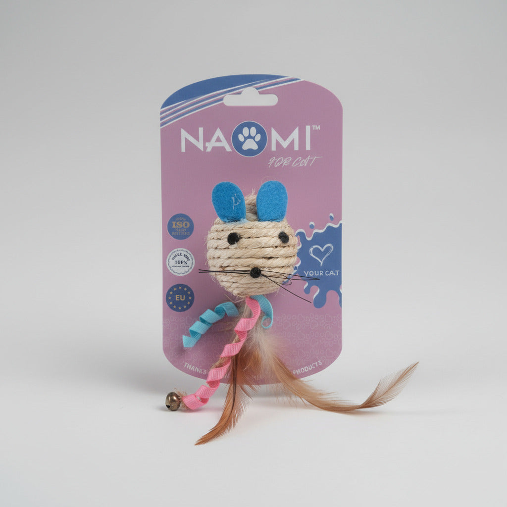 Naomi Interactive Sisal Fiber Mouse Cat Toy