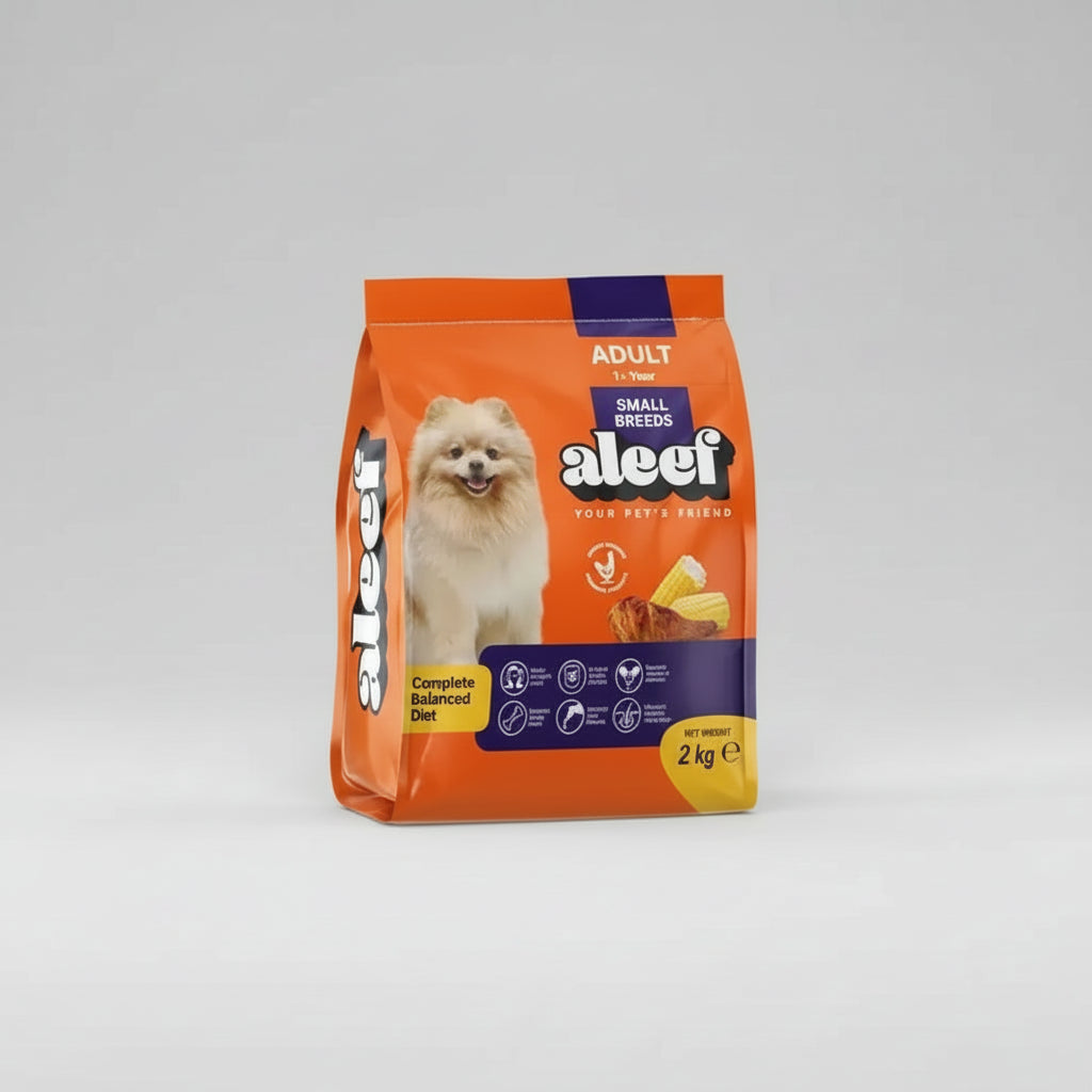 Aleef Dry Food with Chicken & Corn for small Breed 2kg