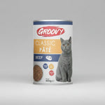 Groovy Wet Food For Cats Classic pate beef 400g