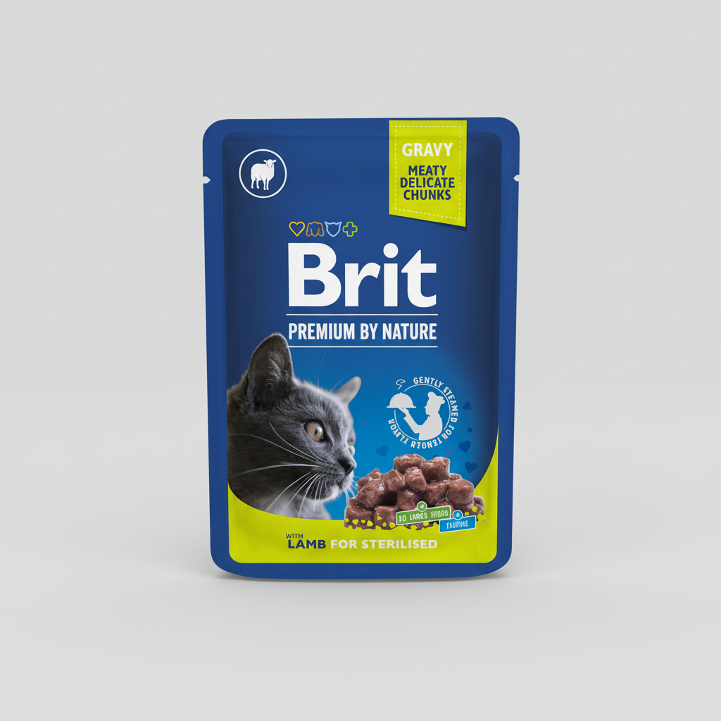 Brit Chunks with Lamb in Gravy for Sterilised Cats
