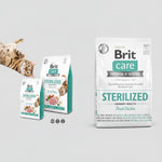 brit care sterilized cat dry food 2kg