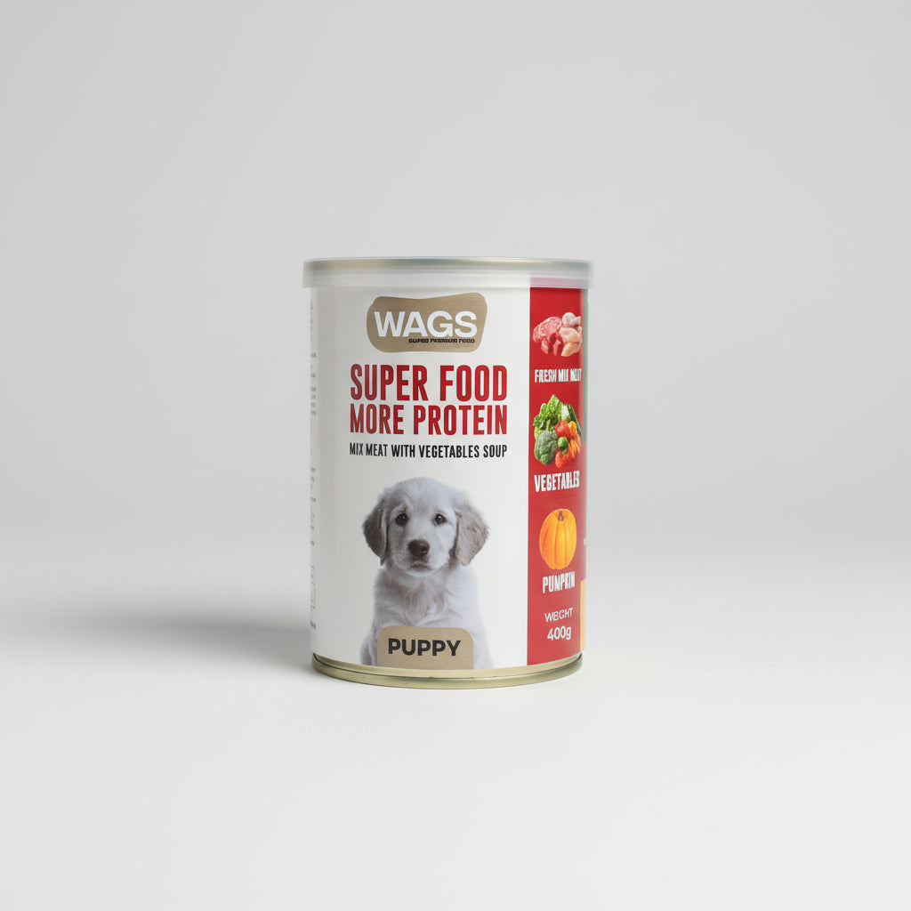 Wags Adult Dog Wet Food - Fresh Mix Meat with Vegetables (400g)