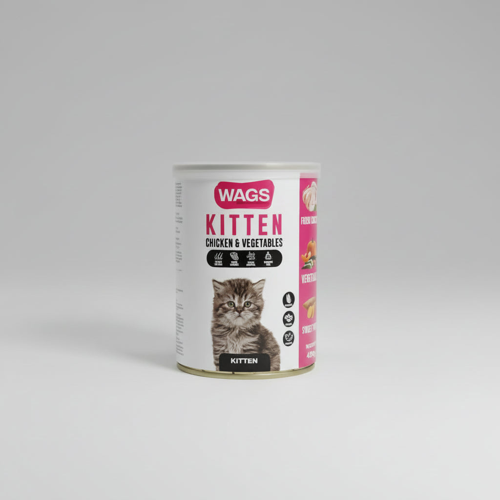 Wags Kitten Cat Wet Food - Fresh Chicken (400g)