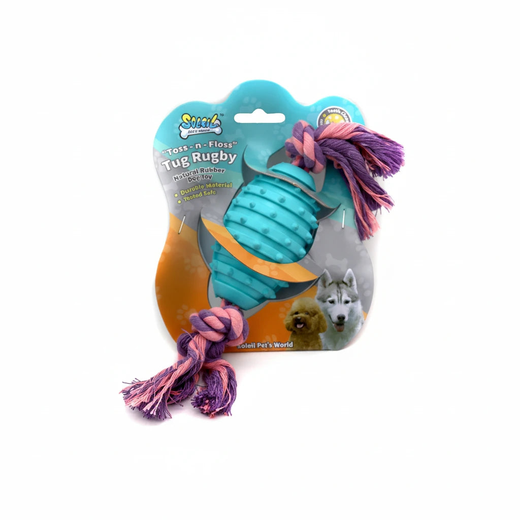 Toss-n-Floss Tug Rugby Dog Toy