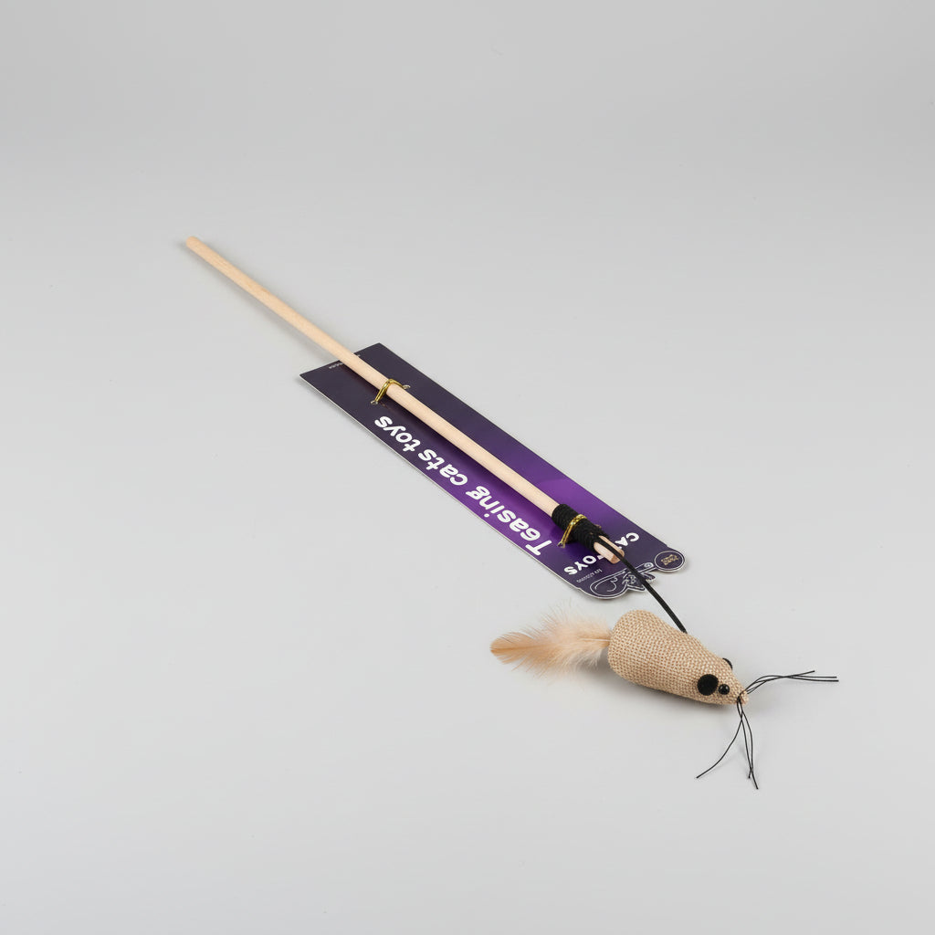 Cat Teaser Toy with Feathers and Bells