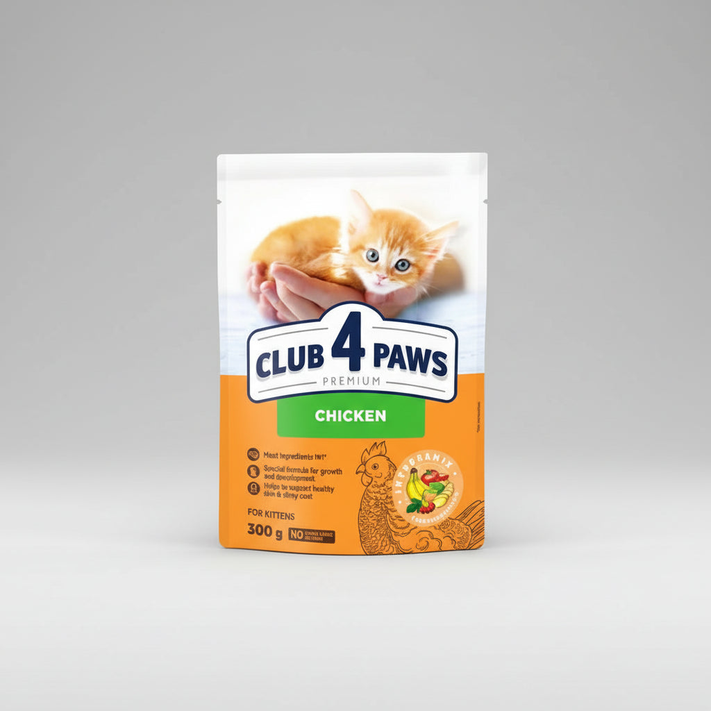 club 4 paws premium kitten chicken