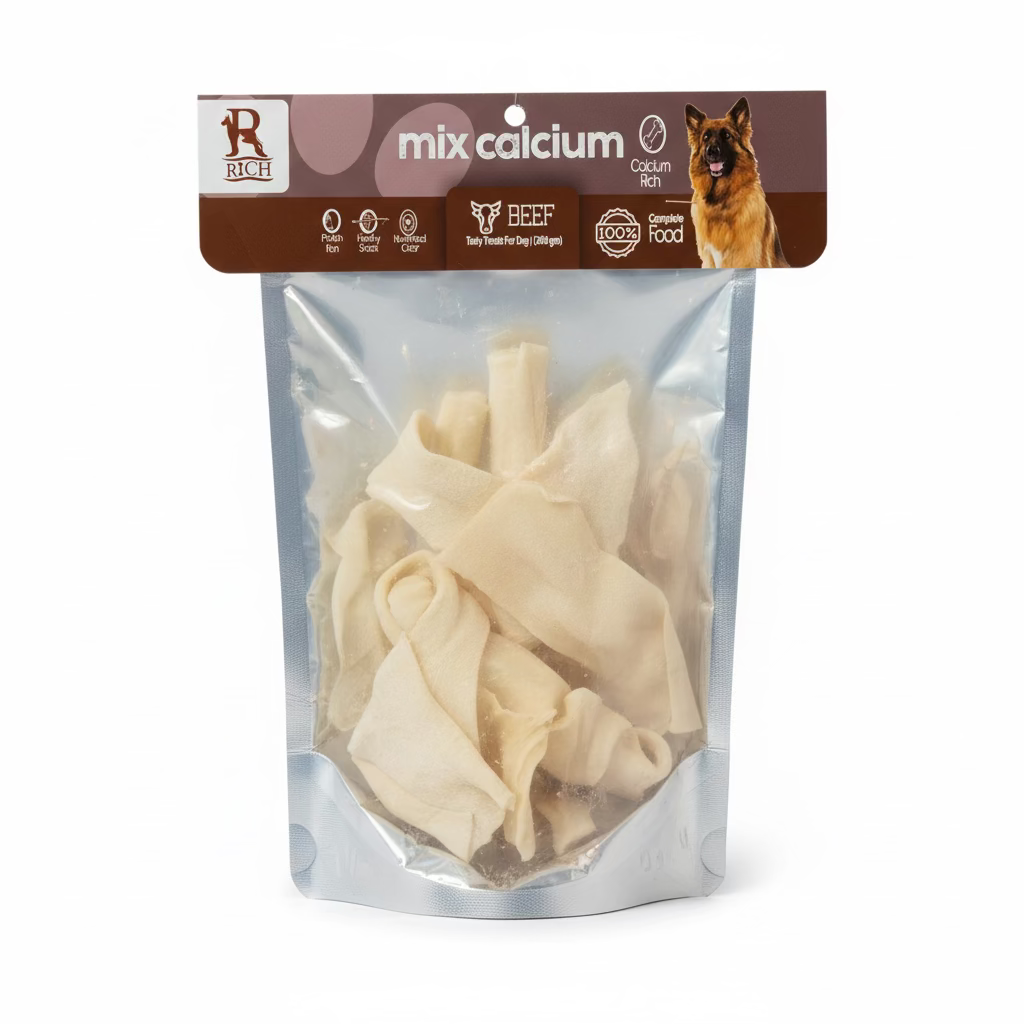 Rich Mix White Rawhide Calcium Beef (200g)