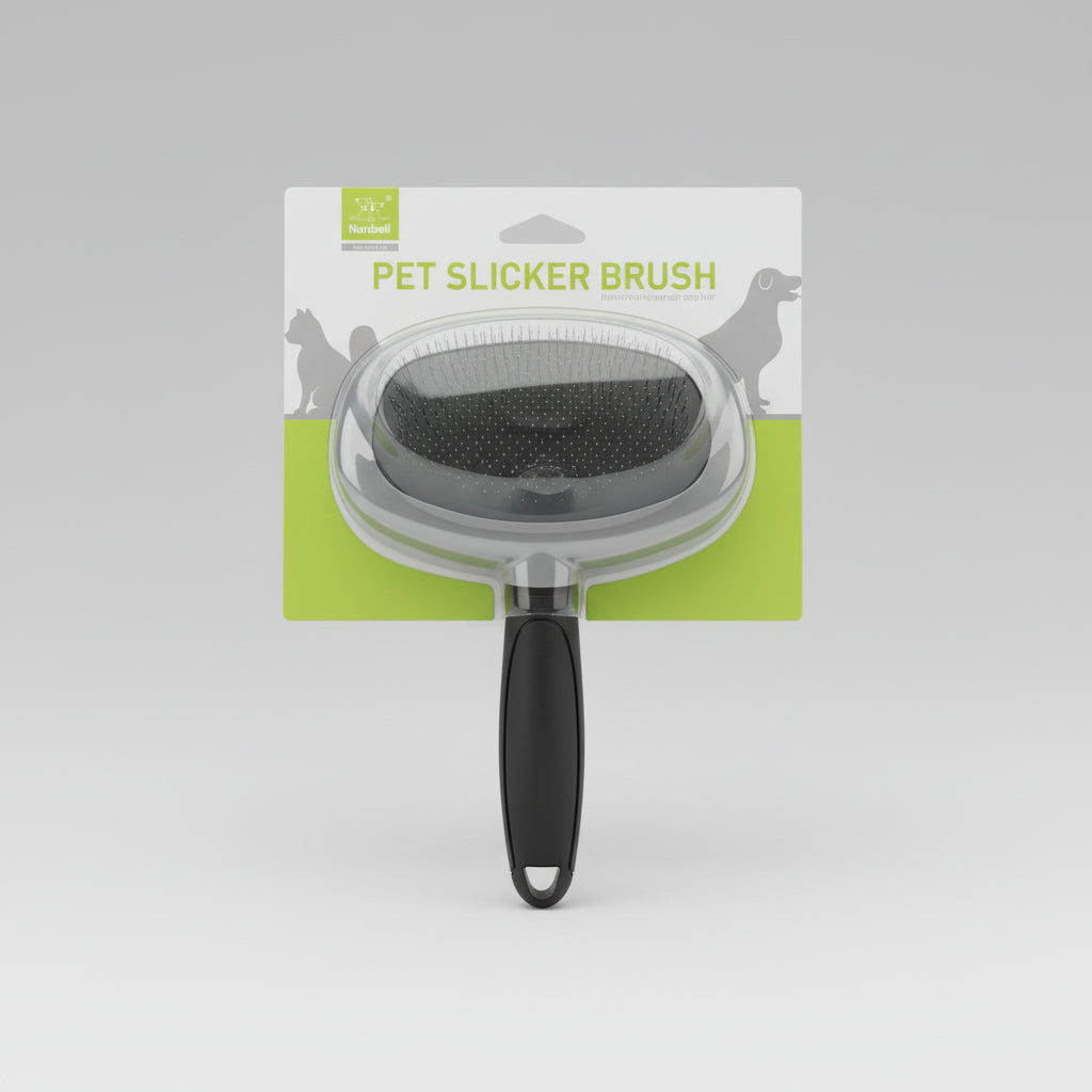 Nunbell Pet Slicker Brush – Self-Cleaning Grooming Tool