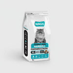 Wags Cat Dry Food Hairball Chicken & Duck 2kg