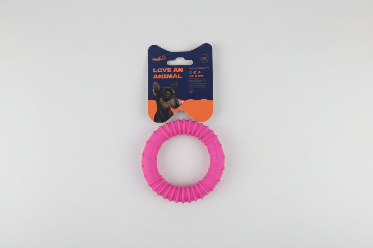 Xingwangpet Love An Animal Dental Chew Toy – TPR Ring with Spikes