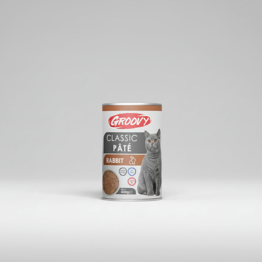 Groovy Cat Wet Food Classic Pate Rabbit Can 400g