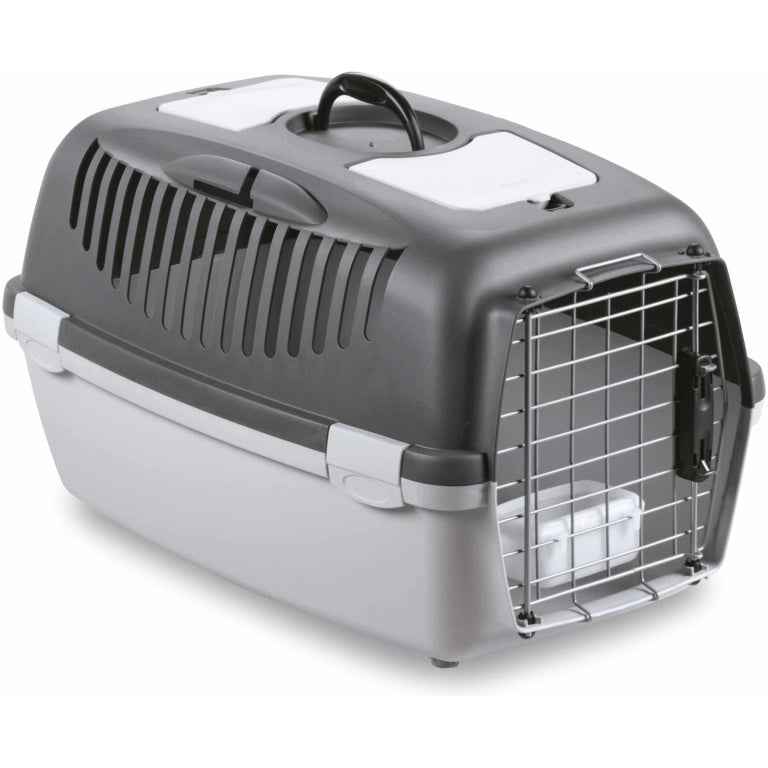 Stefanplast Gulliver 3 Delux Pet Carrier – Extra-Spacious Italian Travel Box with Metal Door, Top Hatch, and Water Bowl