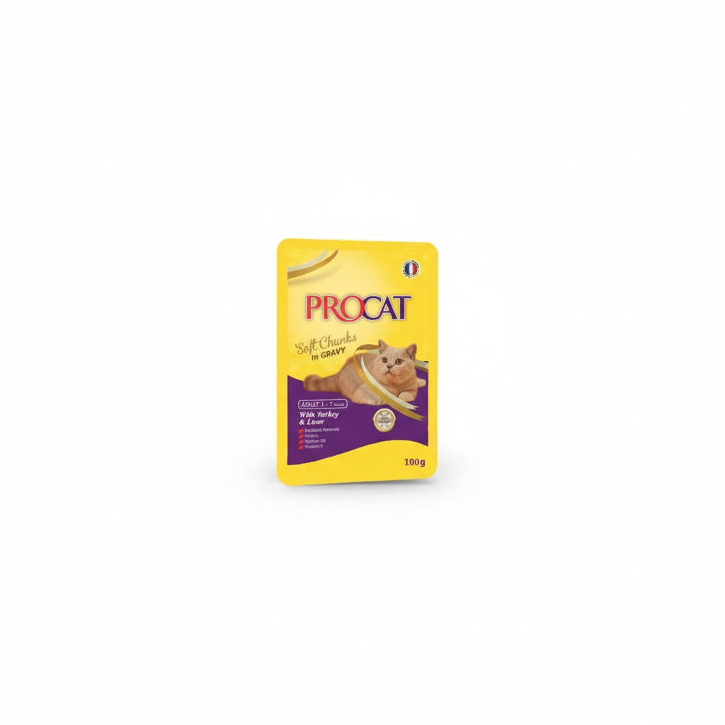 Procat Pouch Turkey&Liver - 100 GM