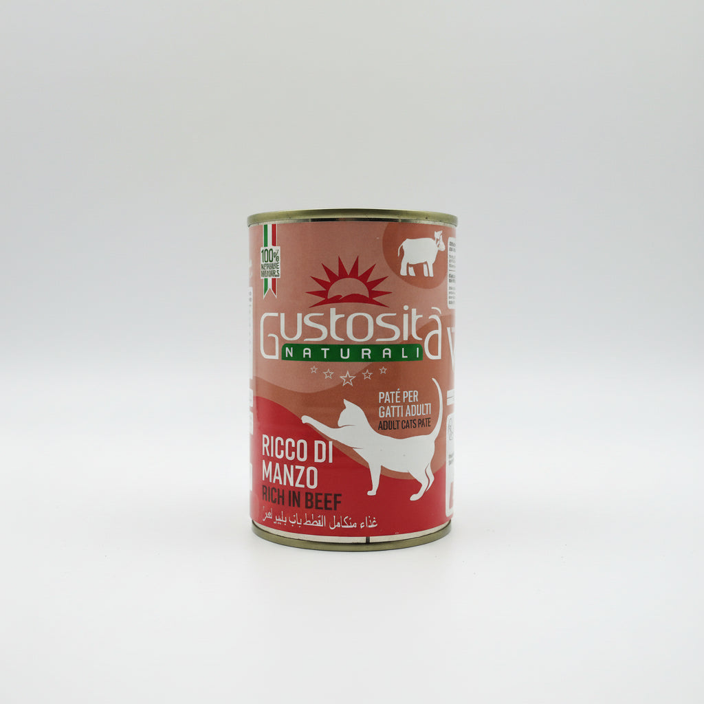 Gustosita Naturali Adult Cat Pate Beef 400 gm