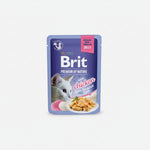 Brit Premium Cat Pouch with Chicken Fillets in Jelly for Adult Cats 85g