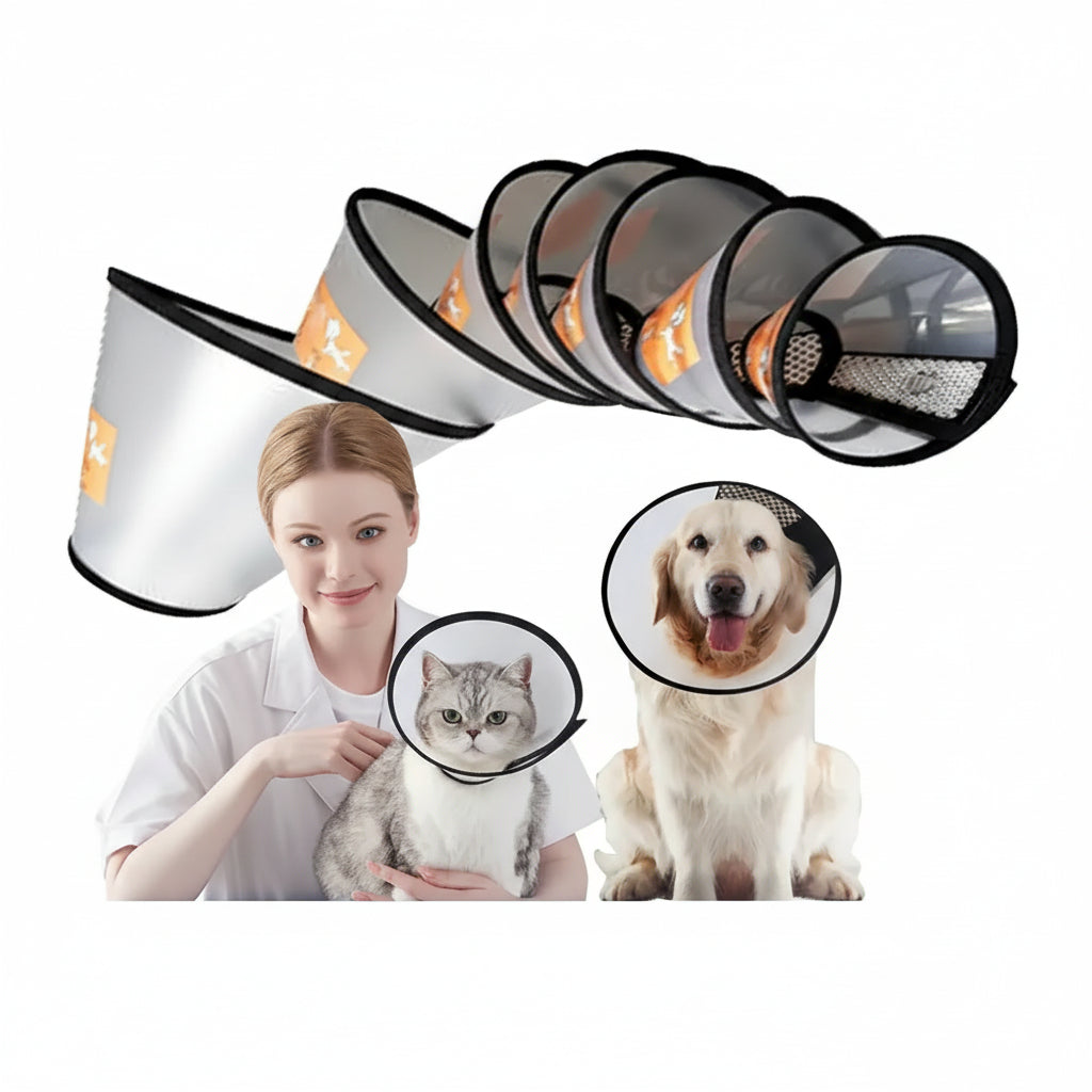 Covalent White Protective Pet Collar size 2