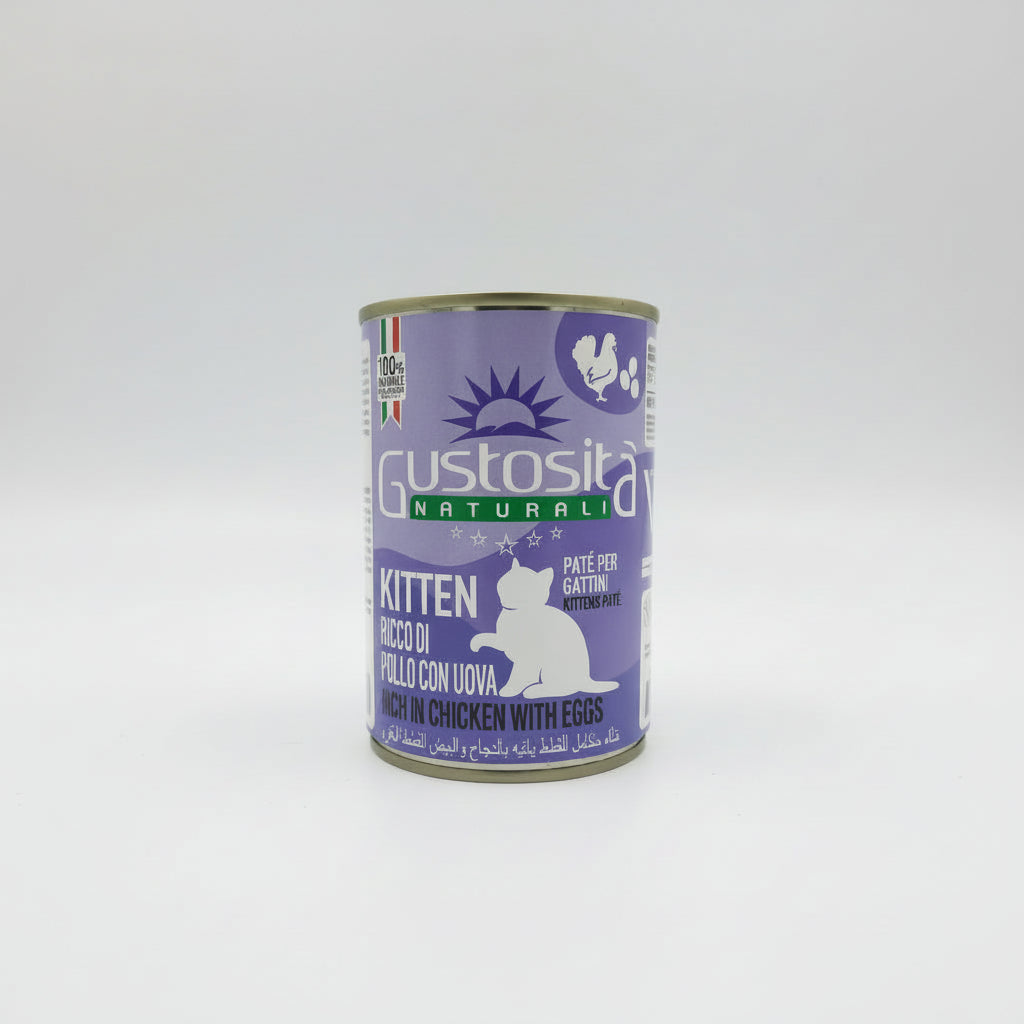 Gustosita Naturali Kitten Pate Chicken with eggs 400 gm