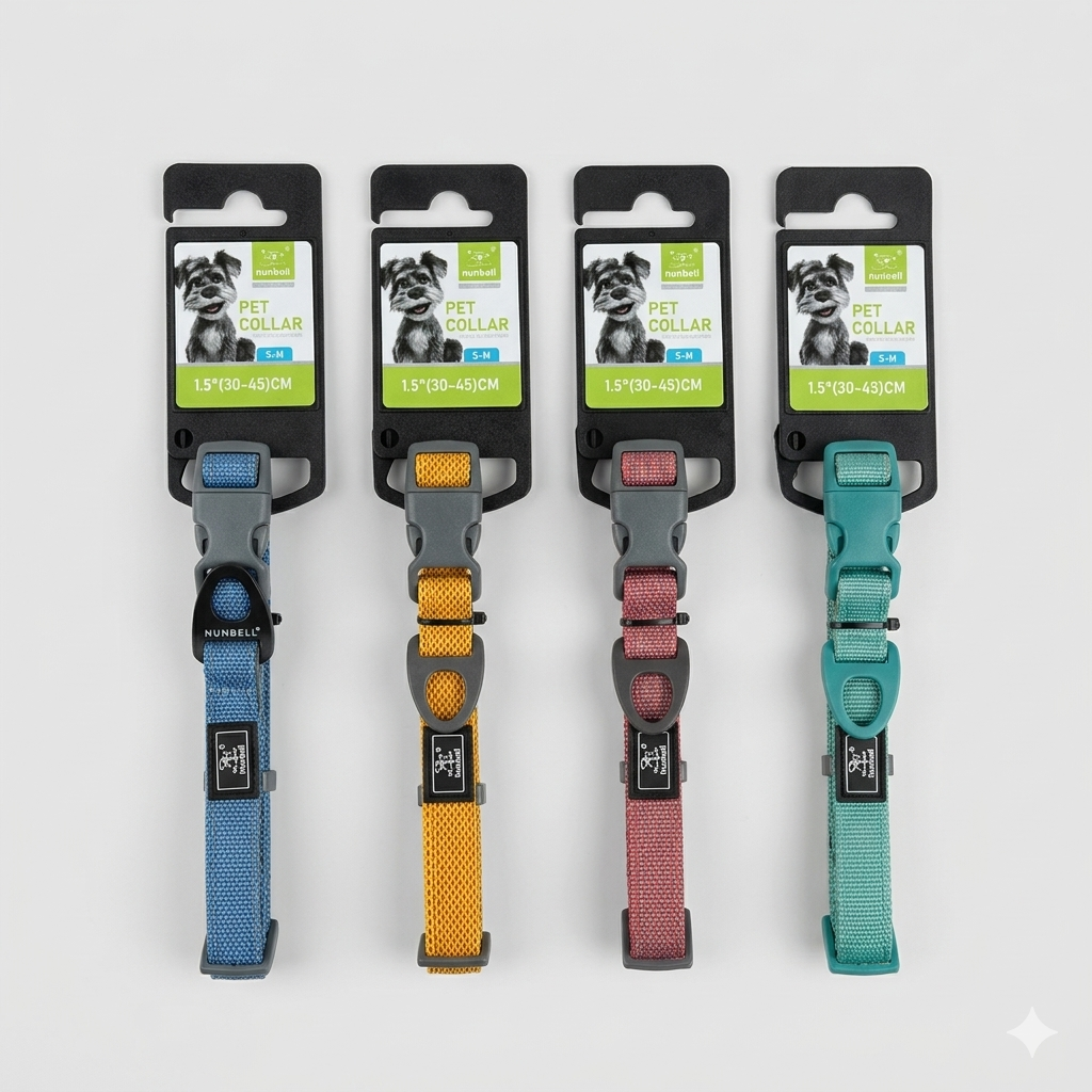 Nunbell Professional Adjustable Pet Collar - Size S-M (1.5cm x 30-45cm)