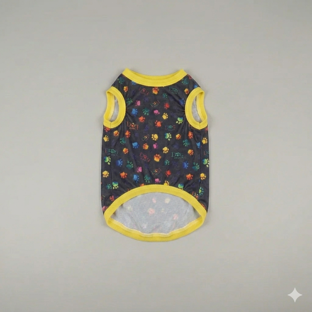 Colorful Paw Print Pet Vest