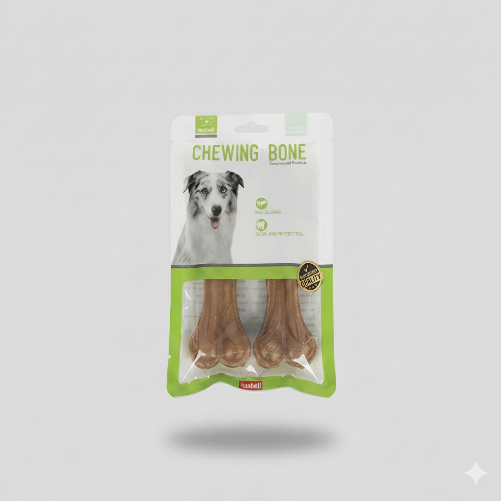 Nunbell 2-Pack Natural 6" Dog Chewing Bones