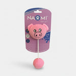 Naomi Pink Pig Plush Cat Toy