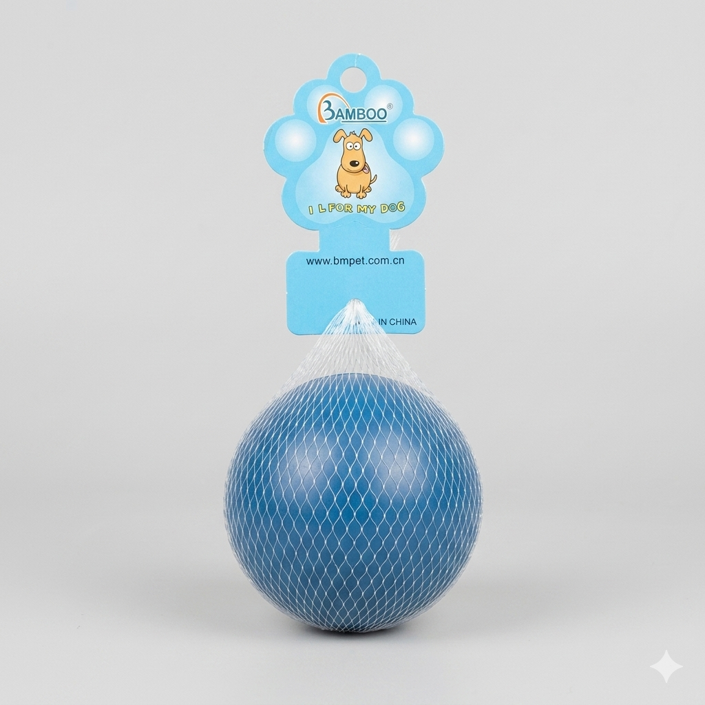 Bamboo Durable Squeaky Rubber Ball for Dogs