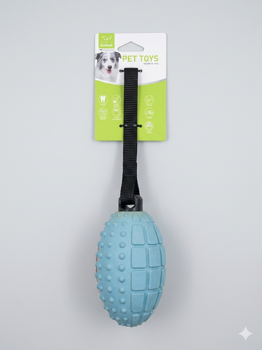 Nunbell Durable Rubber Tug & Fetch Dog Toy