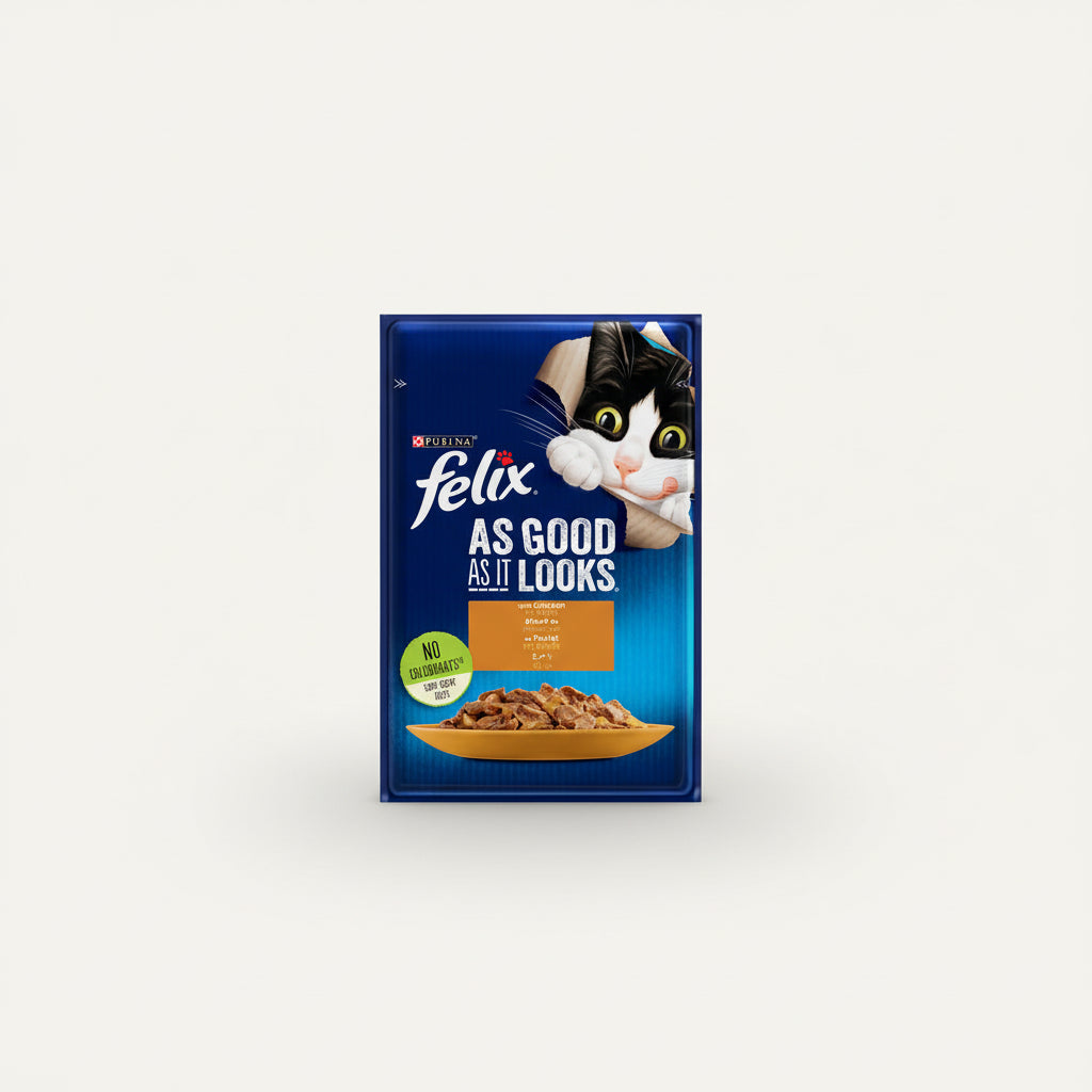 Purina Felix As Good as it Looks With Chicken in Jelly Wet Cat Food Pouch 85g