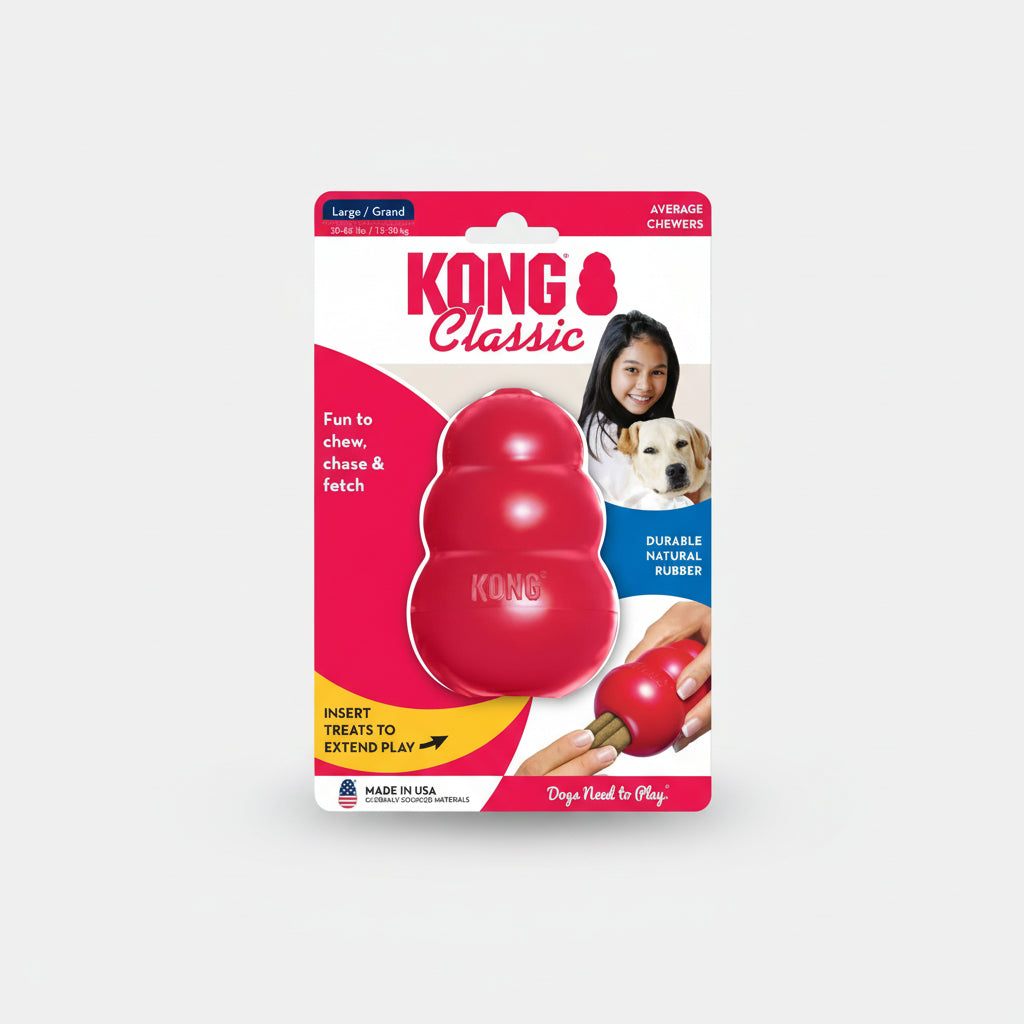 KONG Classic Large Dog Chew Toy – Red