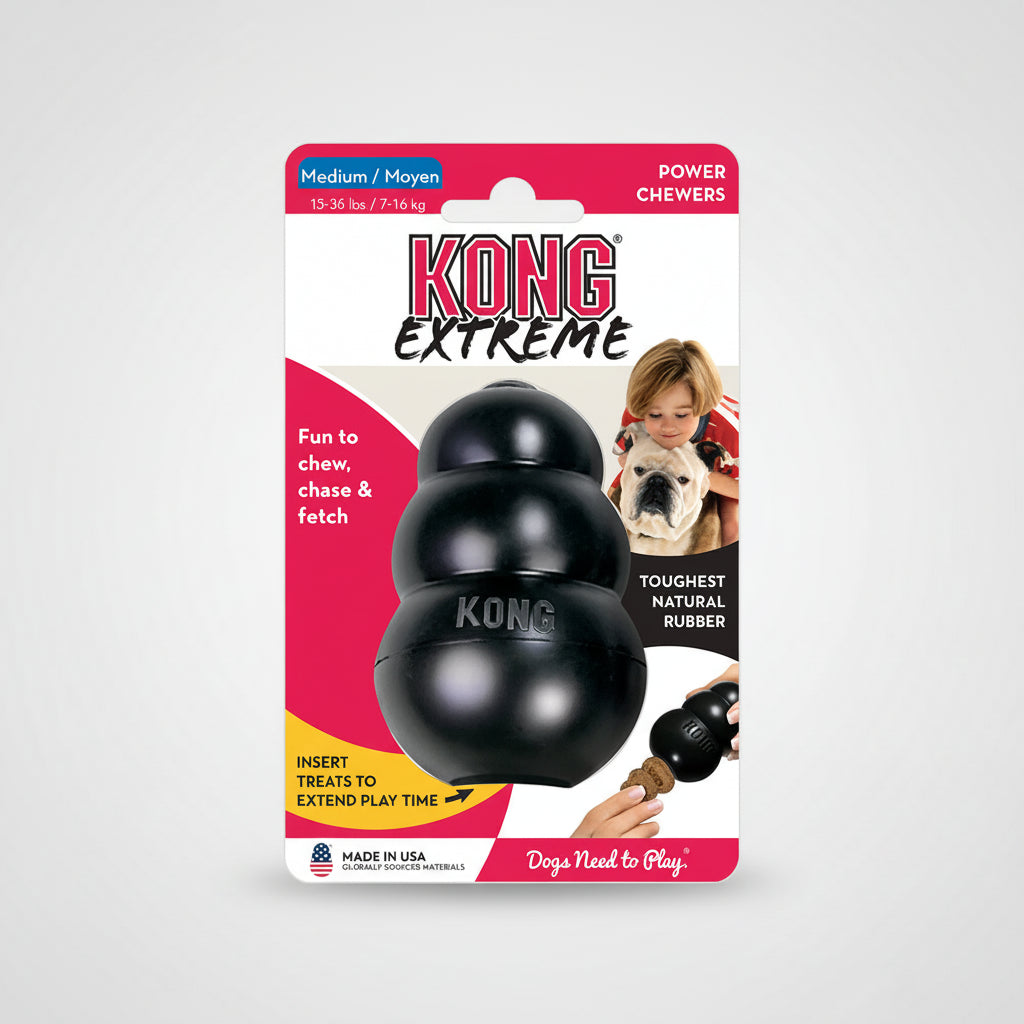 KONG Extreme Medium Dog Chew Toy – Black