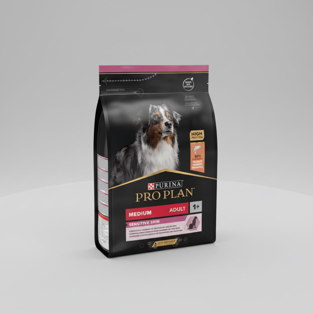 PURINA PRO PLAN Dog Medium Adult Sensitive Skin with OPTIDERMA Rich in Salmon Dry Food 3kg