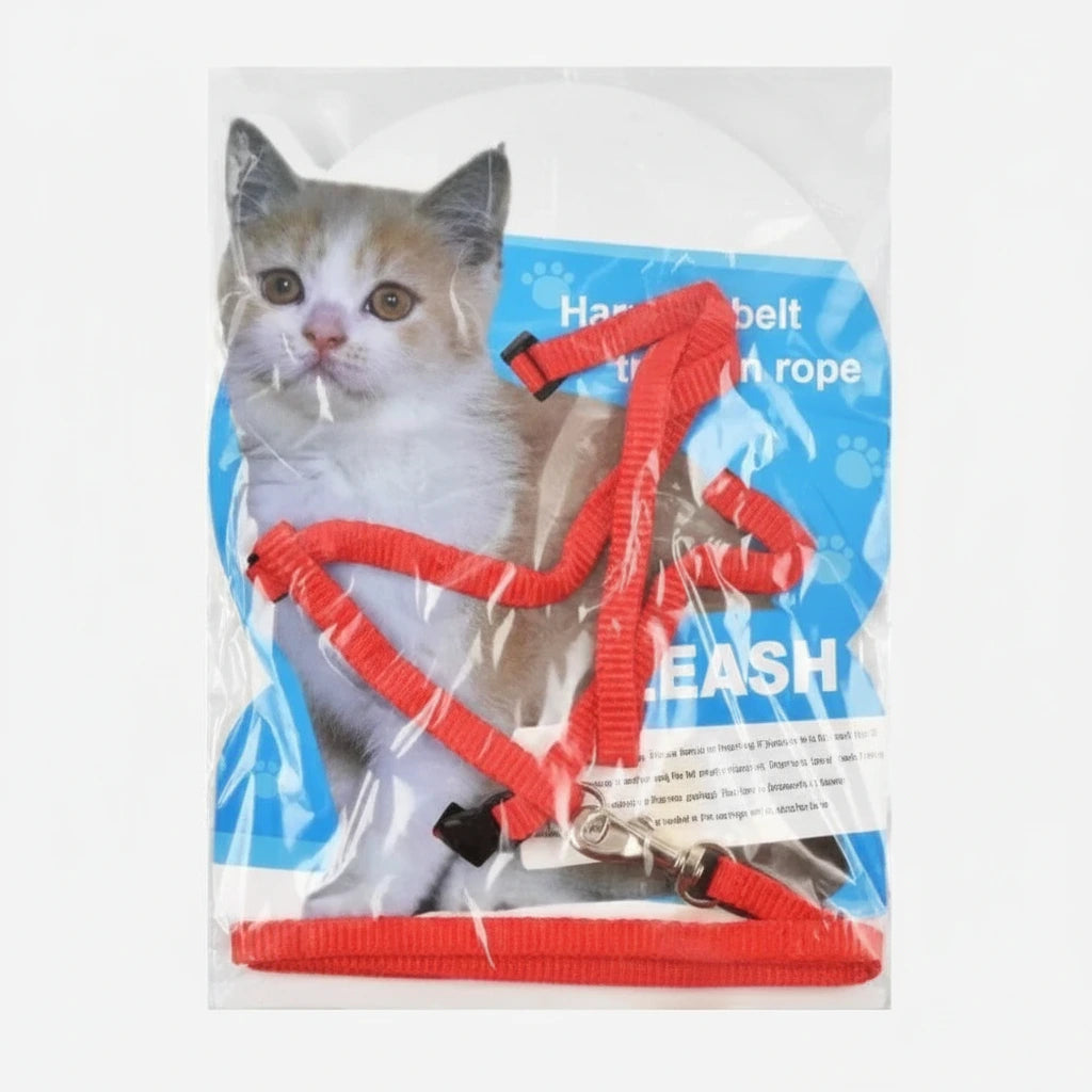 Adjustable Cat Harness and Leash Set