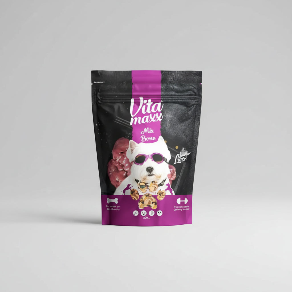 VITA MAXX Mix Bone Dog Treats with Liver Flavor 500g