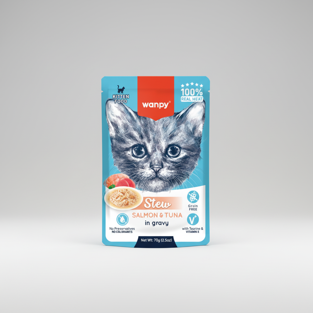 Wanpy Stew Salmon & Tuna in Gravy 70g