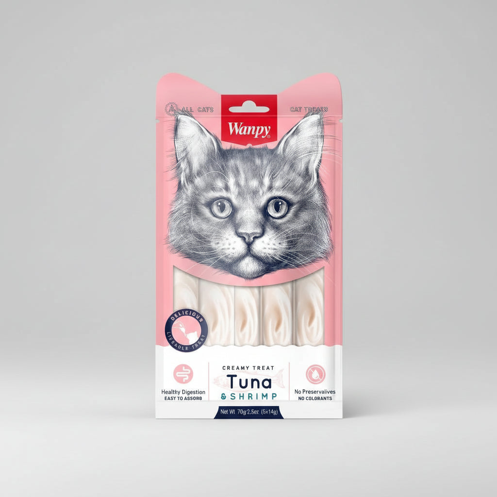 Wanpy Creamy Treat Tuna & Shrimp flavor for Cats