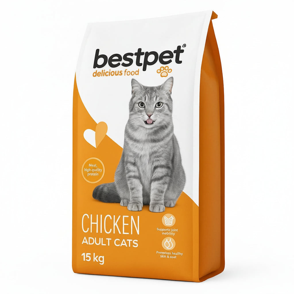 bestpet dry adult cat chicken 15 kg