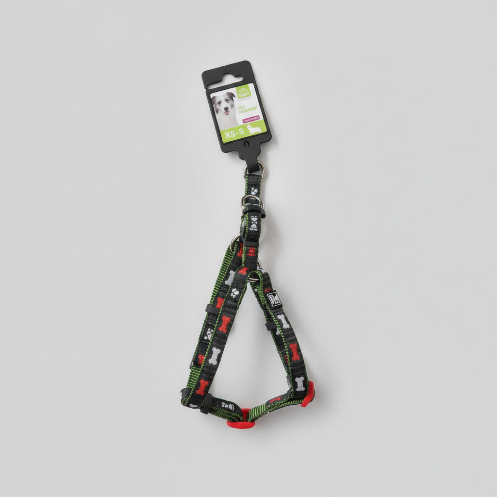 Nunbell Bone-Pattern Comfort Pet Harness - Size XS-S (1.0cm x 30-40cm)